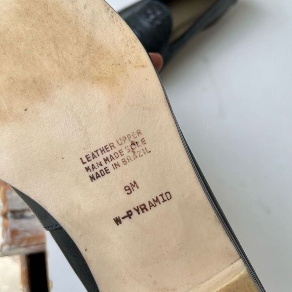 Vintage Westies Forest Green Woven Leather Penny Loafers | Size 9 - Picture 9 of 11